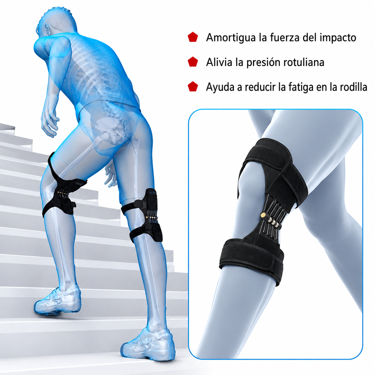 Rodillera Ortopédica Articulada con Soporte Reforzado